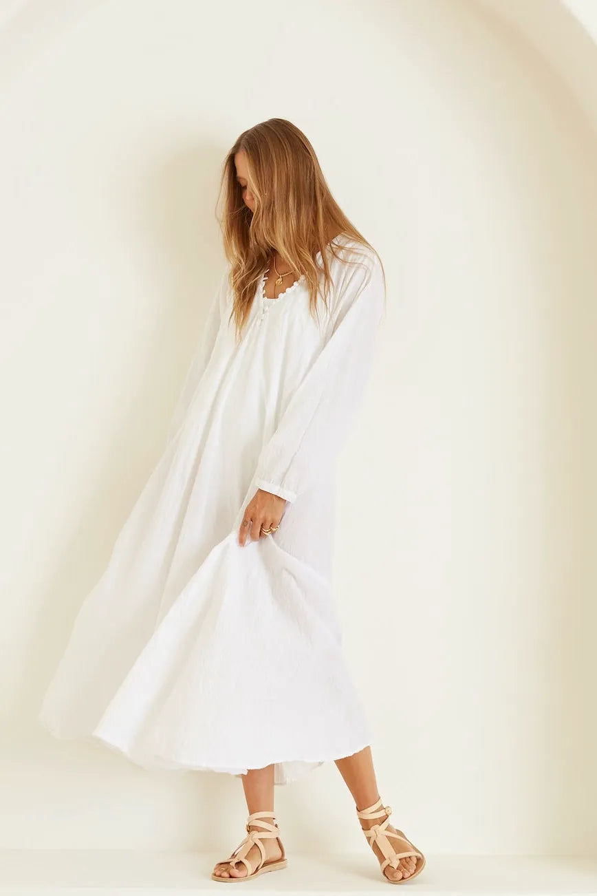 WHITE FLAT COTTON