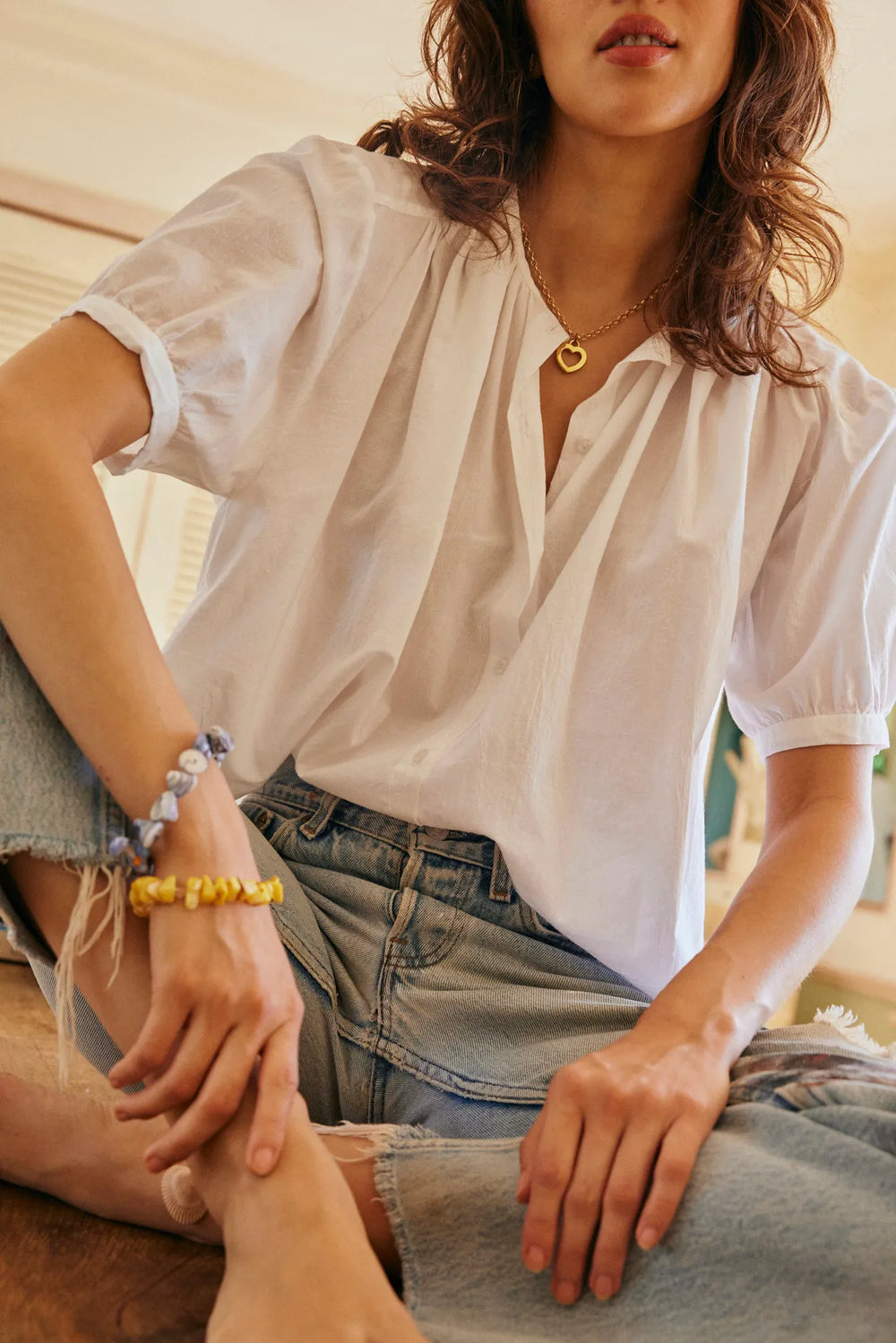 WHITE FLAT COTTON
