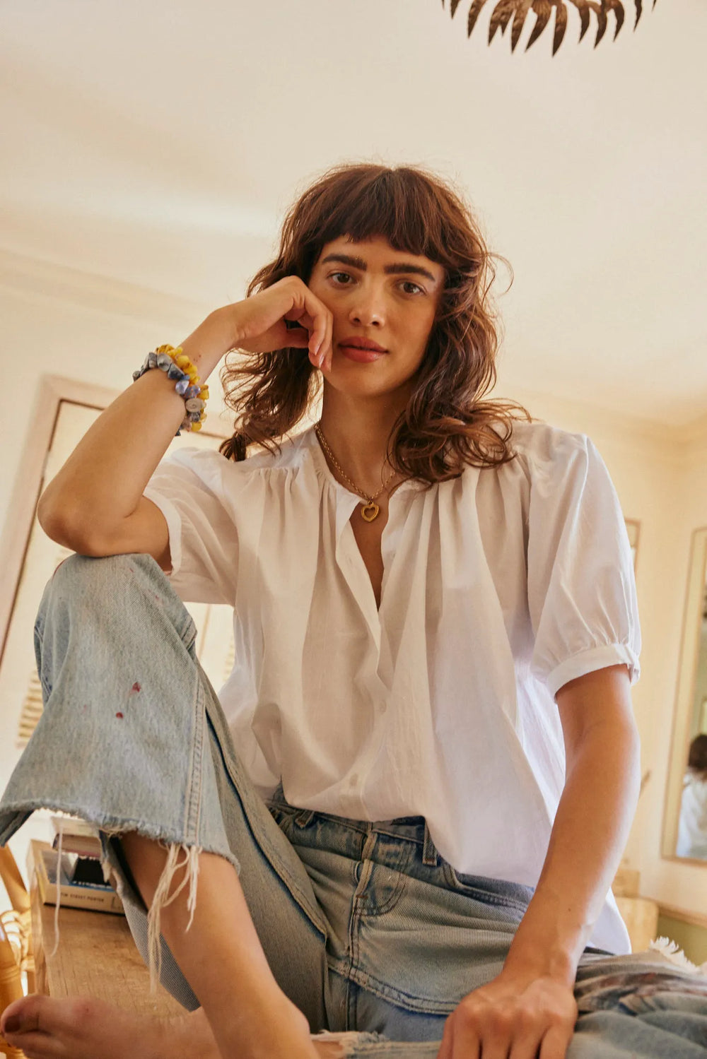 WHITE FLAT COTTON