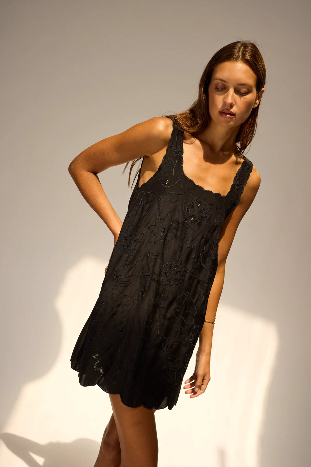 BLACK SILK EMBROIDERY
