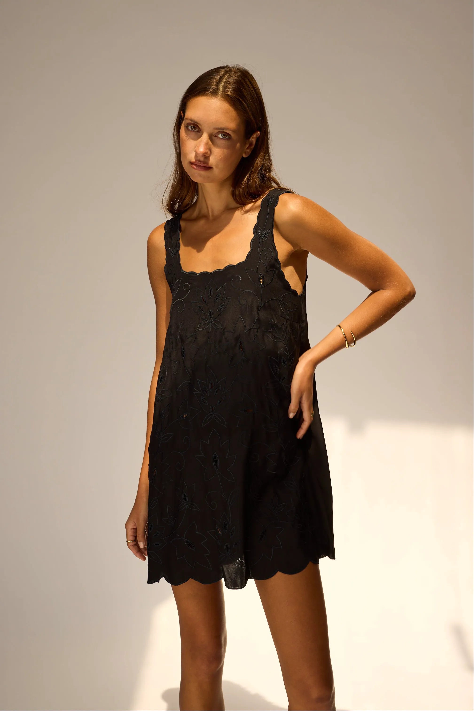 BLACK SILK EMBROIDERY